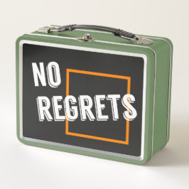 Lunch Box Aucun regret Citation de typographie Cool