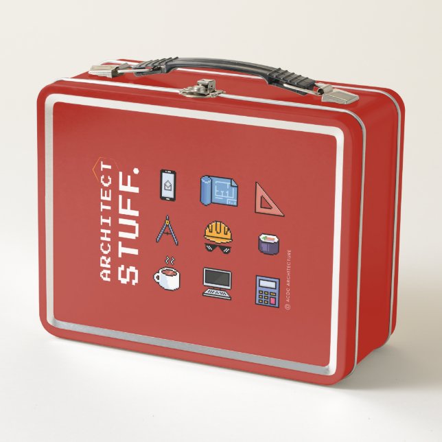 Lunch Box aus Metall Architect Stuff (Vorderseite)