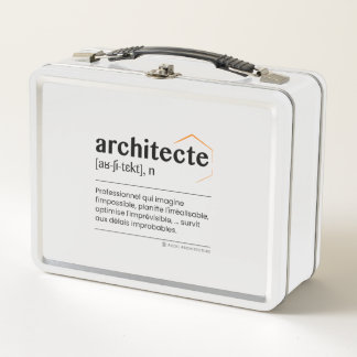 Lunch Box aus Metall Architekt