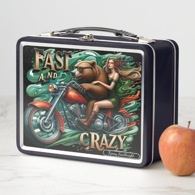 Lunch Box Aventure attend avec ours et cavalier (En situation)