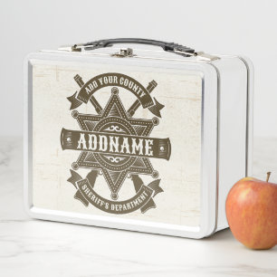 Lunch Box Badge de Rifles Adjoint Old West Sheriff Personnal