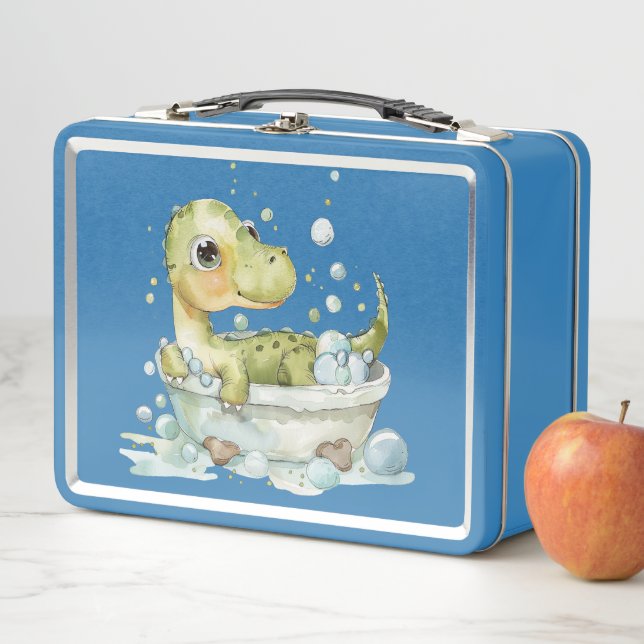 Lunch Box Bain de dinosaure mignon (En situation)