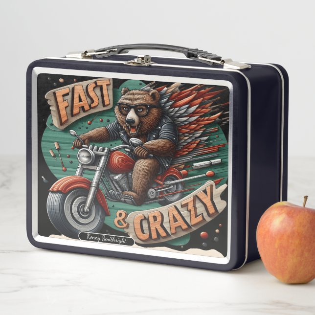 Lunch Box Balade en moto sauvage de l'ours (En situation)