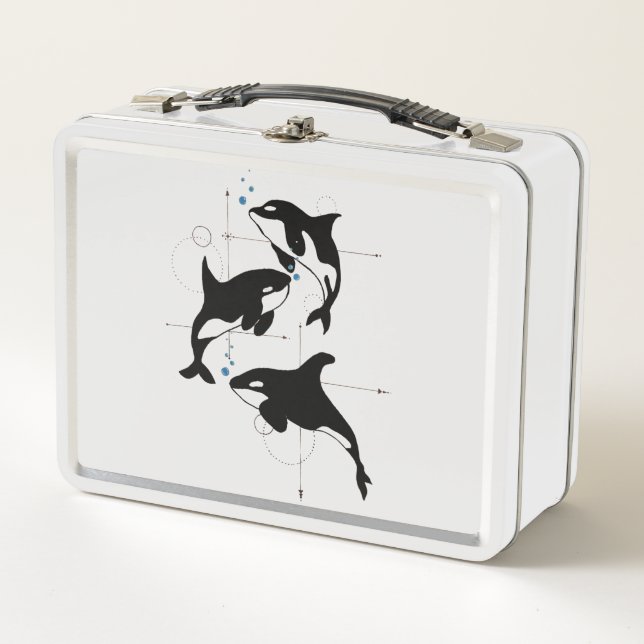 Lunch Box Baleines joueuses (Devant)