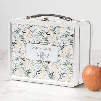 Lunch Box Bambou vert-or élégant