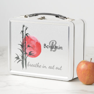 Lunch Box Bambous Sumi-e avec soleil rouge