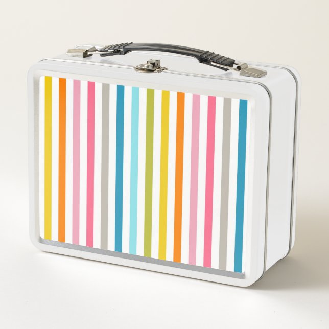 Lunch Box Bandes arc-en-ciel estivales (Devant)