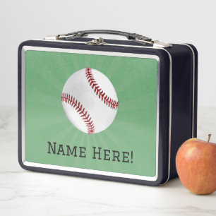 Lunch Box Baseball personnalisé sur Garçons verts