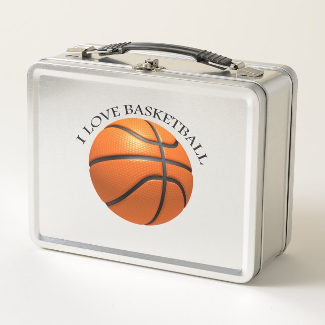 Lunch Box Basket en cuir orange et noir personnalisé (Devant)