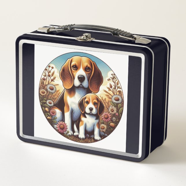 Lunch Box Beagle et chiot, (Devant)
