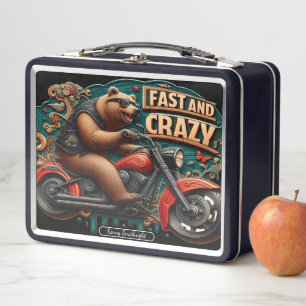 Lunch Box Bear Rides Moto Élégante Avec Flair
