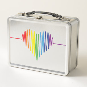 Lunch Box Beating Heart Graph, Fierté Colors, Amour