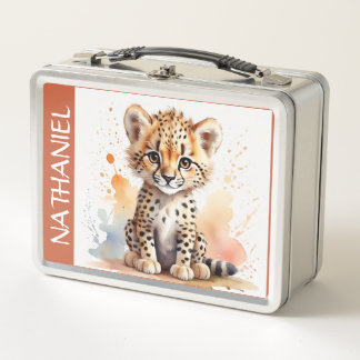 Lunch Box Bébé mignon Cheetah School Bibliothèque de cadeaux