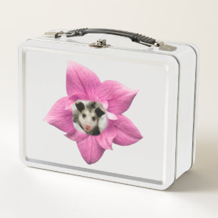 Lunch Box Bébé Opossum Floral Adorablement Mignon Sourire