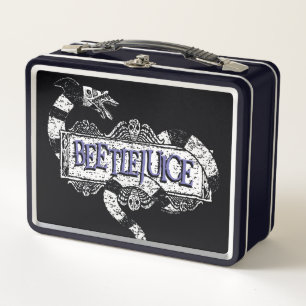 Lunch Box Beetlejuice Sandworm Coiled on Beetlejuice Logo