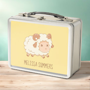 Lunch Box Bélier petit mouton sur jaune