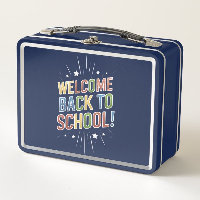 Lunch Box Bienvenue Retour à l'école Enseignant Premier jour (Devant)