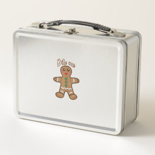 Lunch Box Bite Me Gingerbread Funny Cookie Christmas Thanksg
