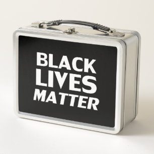 Lunch Box Black Lives Matter noir blanc typographie moderne