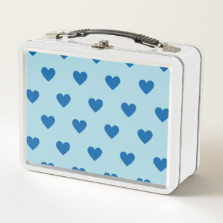 Lunch Box Bleu mignon simple Motif de coeur
