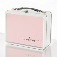 Blush Dusty rose moderne Script Girl Monogramme No