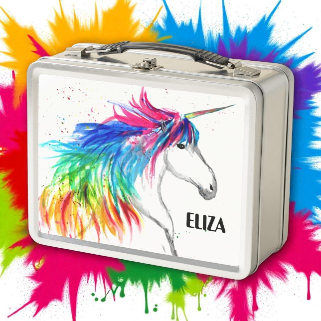 Lunch Box Boho Rainbow Cute Girls Unicorn Kids (Créateur téléchargé)