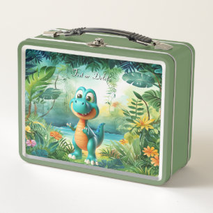 Lunch Box Boîte à déjeuner en métal Dinosaur