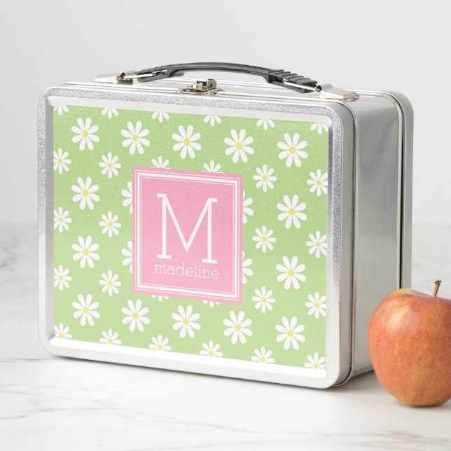 Lunch Box Boîte à déjeuner Motif de mignonette Daisies (En situation)