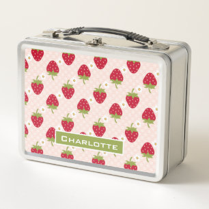Lunch Box Boîte à lunch aux fraises roses