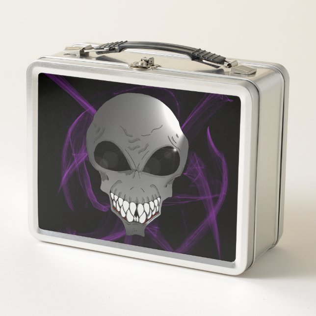 Lunch Box Boîte à lunch en métal alien gris (Devant)