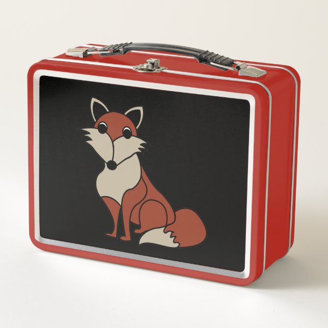 Lunch Box Boîte à lunch en métal animal Red Fox (Devant)