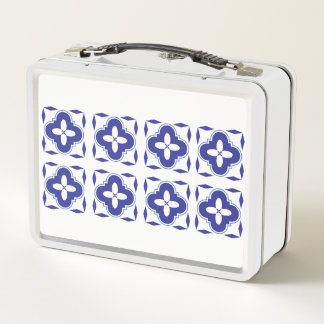 Lunch Box Boîte à lunch en métal azulejo bleu gras