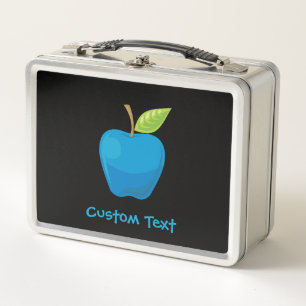 Lunch Box Boîte à lunch en métal bleu pomme