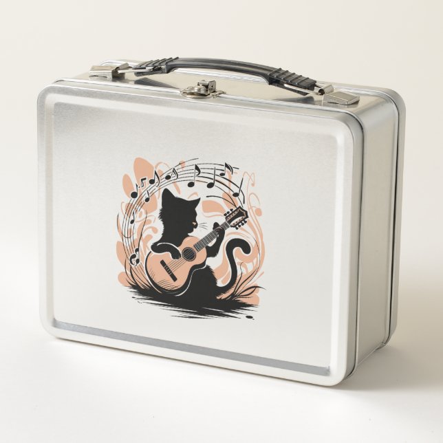 Lunch Box Boîte à lunch en métal - Chat noir (Devant)