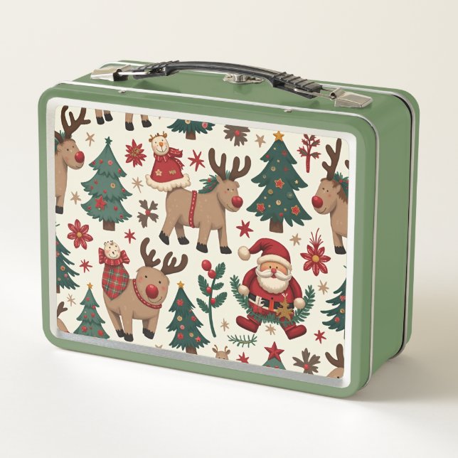 Lunch Box Boîte à lunch en métal de Noël (Dos)