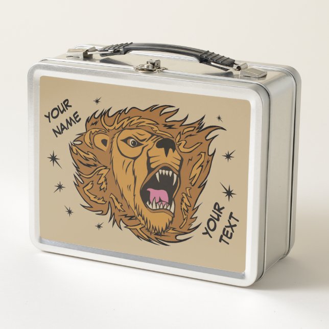 Lunch Box Boîte à lunch en métal Lion torse (Devant)
