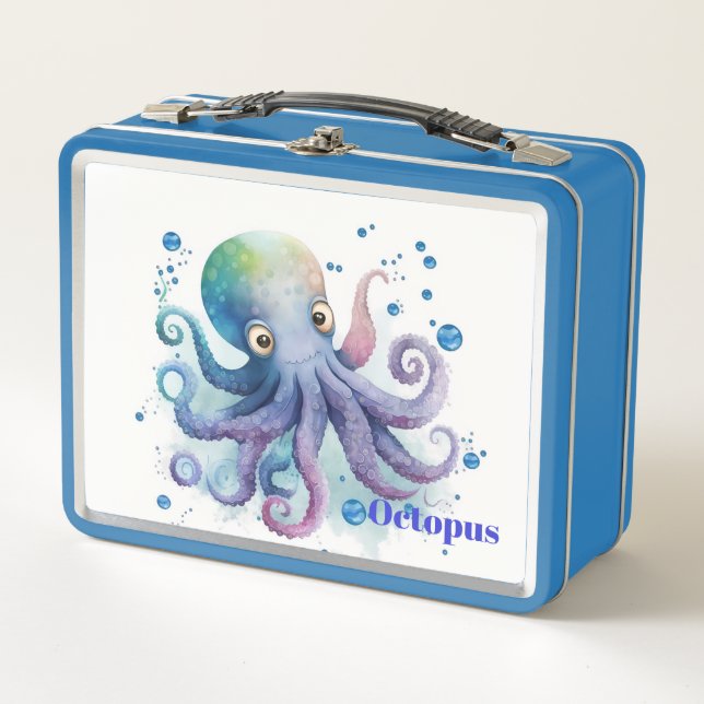 Lunch Box Boîte à lunch en métal octopus (Devant)