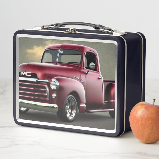 Lunch Box Boîte à lunch en métal pour camion 1950 (En situation)
