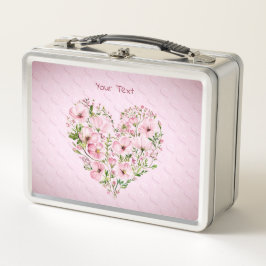 Lunch Box Boîte à lunch en métal rose