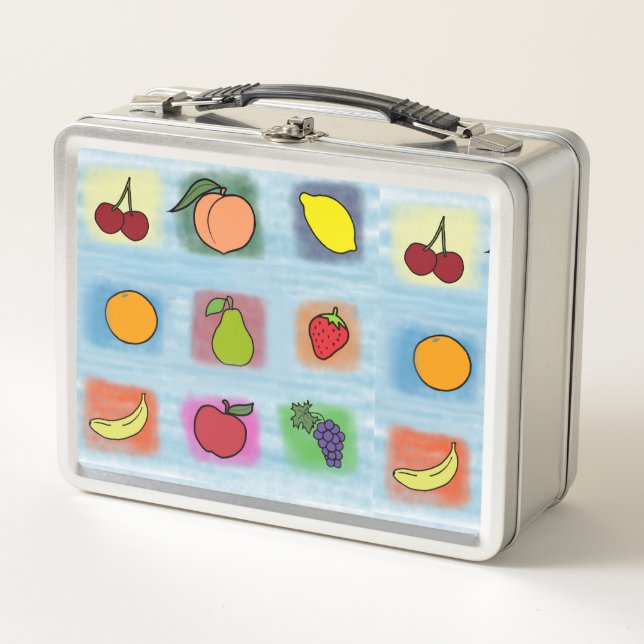 Lunch Box Boîte à lunch en métal surprise de fruits (Devant)