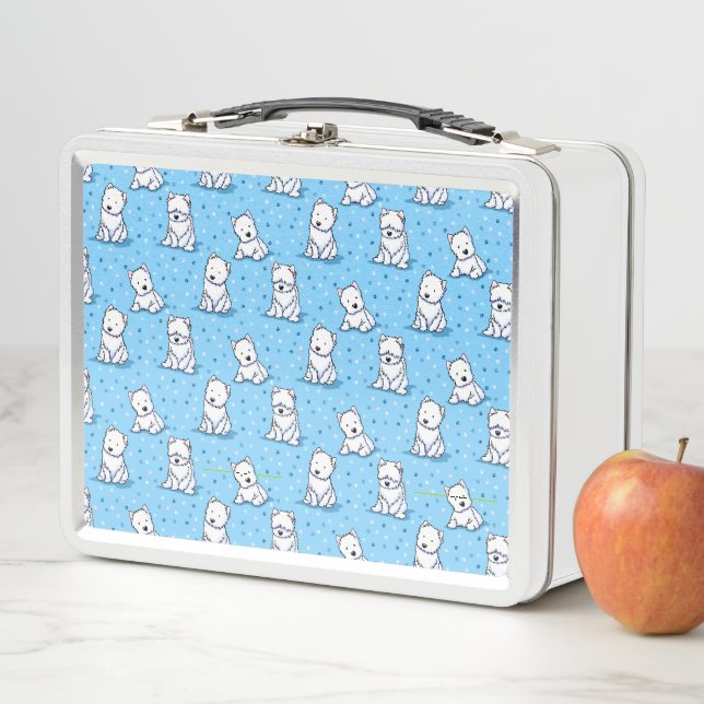 Lunch Box Boîte à lunch KiniArt Westies (En situation)