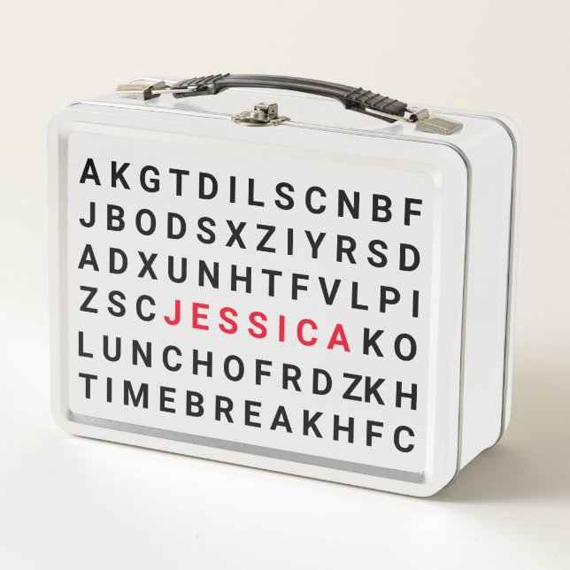 Lunch Box Boîte à lunch personnalisée - Recherche Word (Devant)