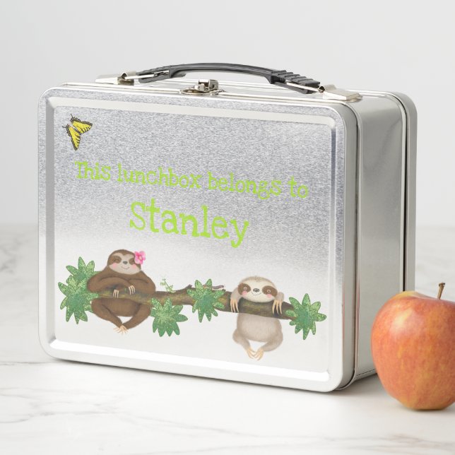 Lunch Box Boîte à lunch personnalisée Stanley Sloth (verte) (En situation)
