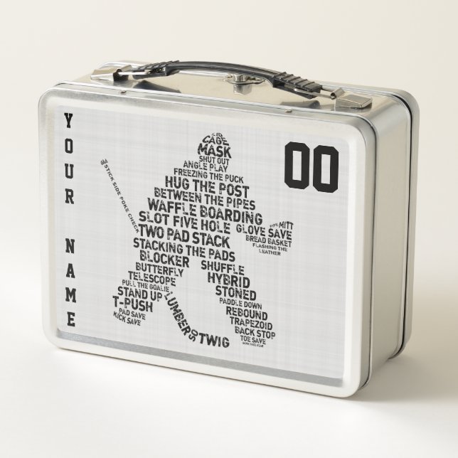 Lunch Box Boîte à lunch pour gardien de hockey personnalisab (Dos)