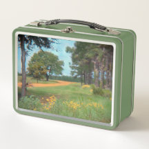 Boîte à lunch Retro Forest Landscape