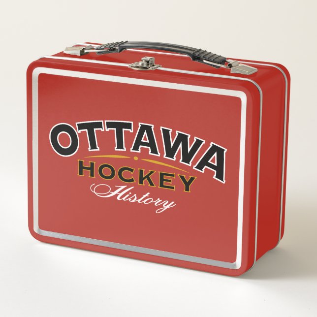 Lunch Box Boîte à lunch rouge de hockey d'Ottawa (Devant)