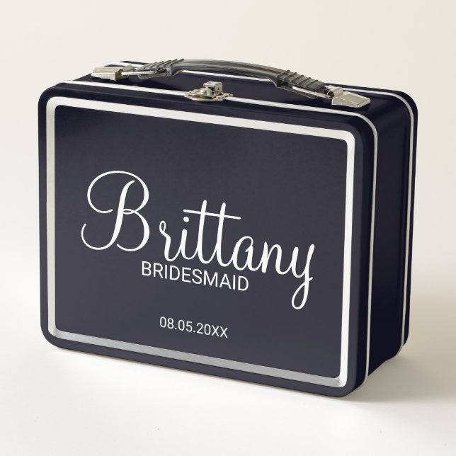 Lunch Box Boîte cadeau moderne personnalisée Bridesmaitres e (Devant)