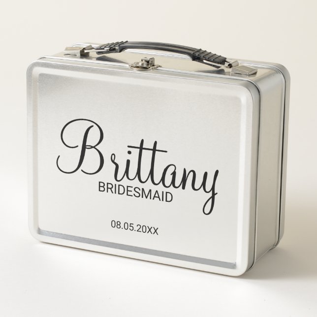 Lunch Box Boîte cadeau moderne personnalisée Bridesmaitres e (Devant)