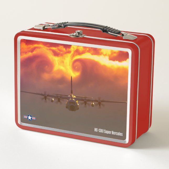 LUNCH BOX BOÎTE DE DÉJEUNER MÉTAL HC-130J SUPER HERCULES (Devant)