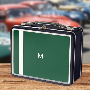 Lunch Box Boîte en fer rétro élégante avec initiale de monog
